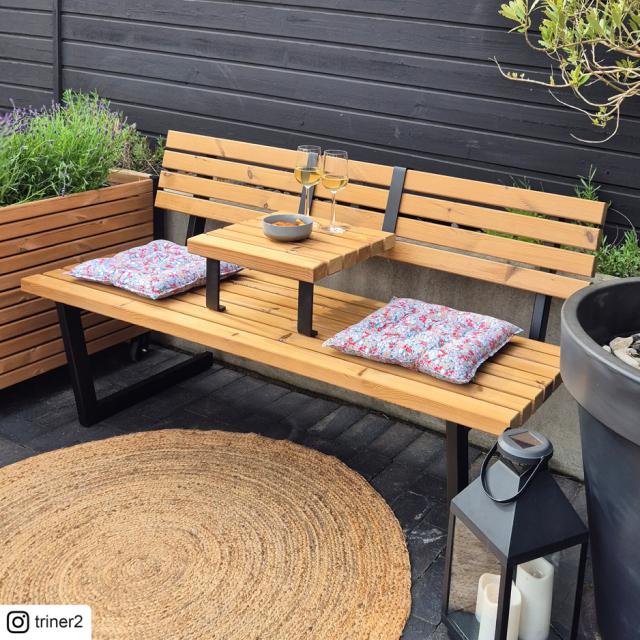 Relax bænk m/hængebord – 150 cm – ThermoWood® – 196700-4 DETAIL84488