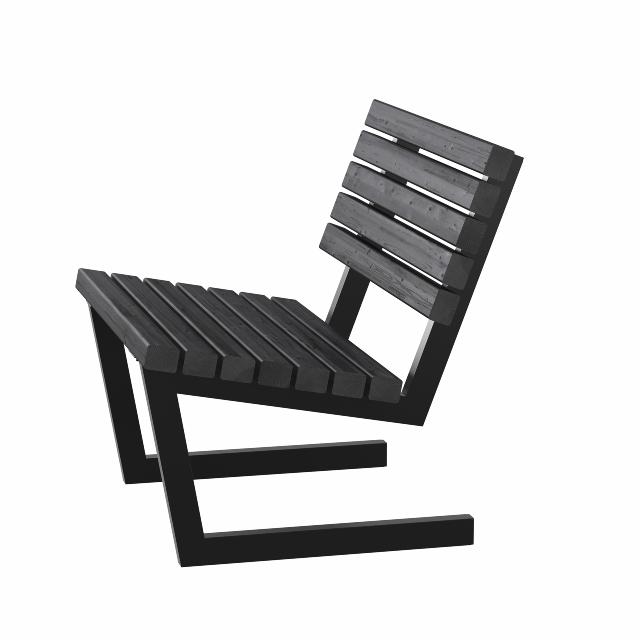 Siesta Living stol - 75 cm - sort