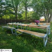 Zigma bord/bænkesæt m/1 ryglæn – 392 cm – ThermoWood® – 185706-4 DETAIL86163