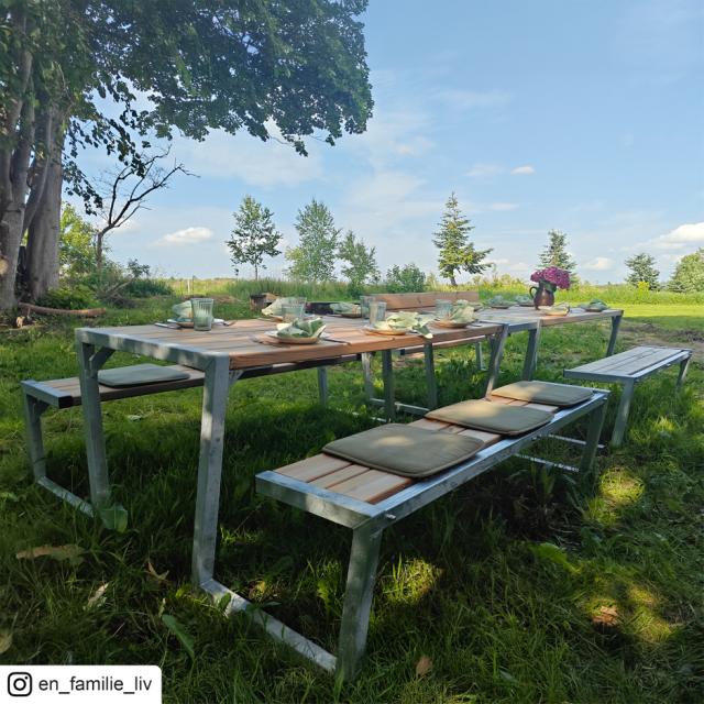 Zigma bord/bænkesæt m/1 ryglæn – 392 cm – ThermoWood® – 185706-4 DETAIL86162