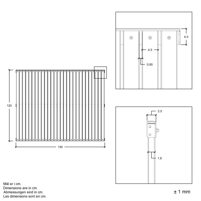 Saga hegn – 150×120 cm – ThermoWood® – 17652-4 DETAIL87882