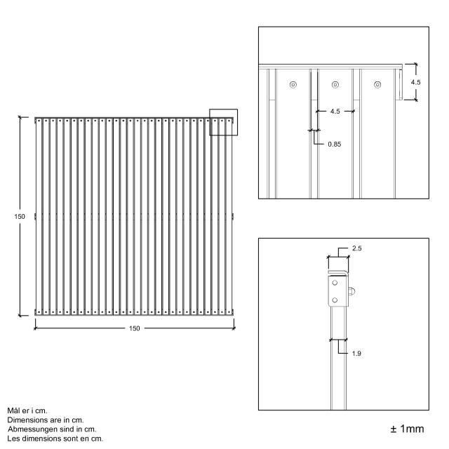 Saga hegn – 150×150 cm – ThermoWood® –  17653-4 DETAIL87872