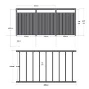 Arcade pergola m/Noor hegn - model 6 - 179106-15 DETAIL88901