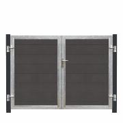 Futura dobbeltlåge HI 197×145 cm + 16 cm gråsorte stålstolper - 17582-21 ImportedDETAIL1316