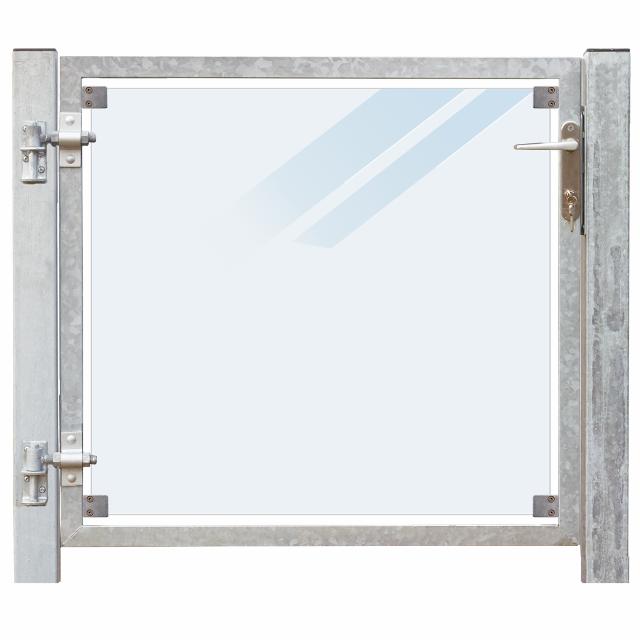 Glasgrind  Frostad - 99×91 cm + 16 cm stolpar - vänsterhängd och för nedgjutning