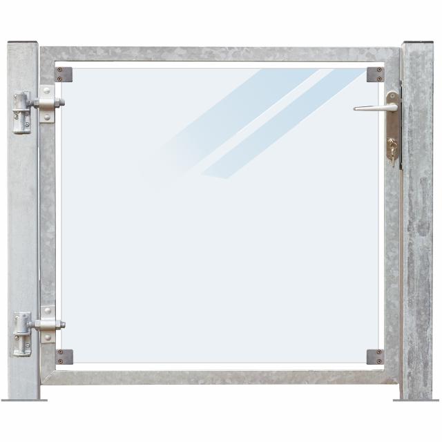 Glasgrind  Frostad - 99×91 cm + 16 cm stolpar - vänsterhängd och för fundament