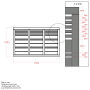 Silence hegn - 176×110 cm - sort - 15302-15 DETAIL88833