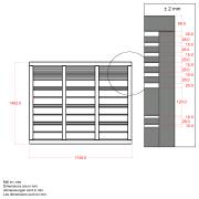 Silence hegn - 176×140 cm - sort - 15303-15 DETAIL88829