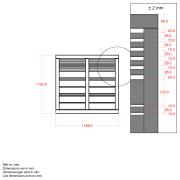 Silence hegn - 120×110 cm - sort - 15306-15 DETAIL88835