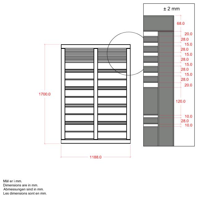 Silence hegn - 120×170 cm - sort - 15308-15 DETAIL88827