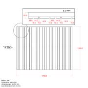 Tangent hegn - 180×140 cm - hvid - 17353-13 DETAIL88912