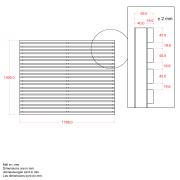 Tokyo hegn - 180×140 cm - ThermoWood® - 17413-4 DETAIL88795