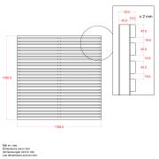 Tokyo hegn - 180×180 cm - ThermoWood® - 17414-4 DETAIL88786