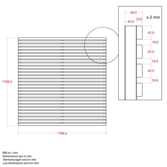 Tokyo hegn - 180×180 cm - ThermoWood® - 17414-4 DETAIL88786