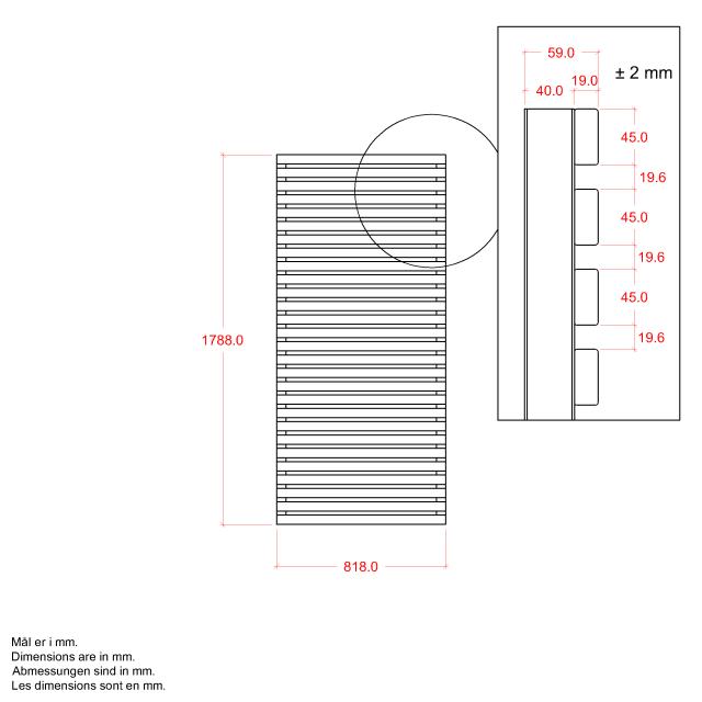 Tokyo hegn - 83×180 cm - ThermoWood® - 17418-4 DETAIL88909