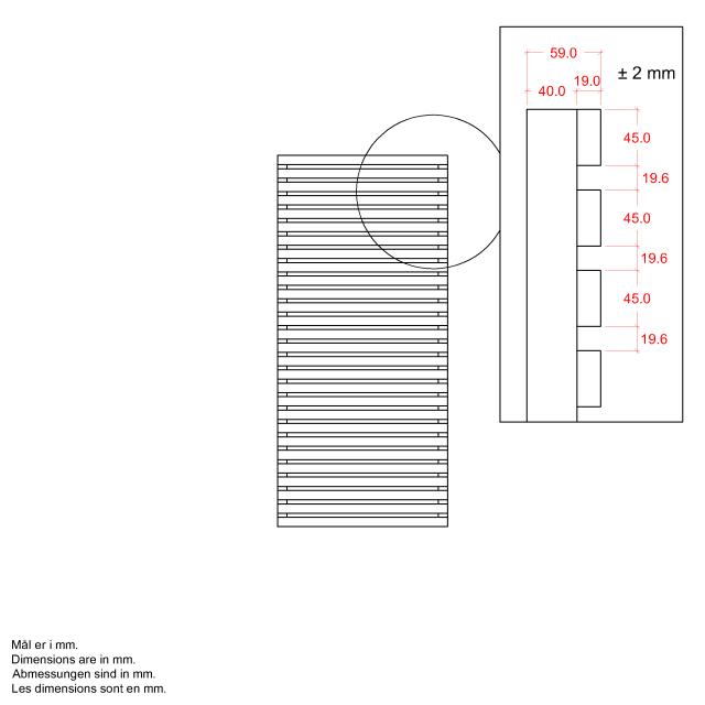 Tokyo hegn - 83×180 cm - ThermoWood®