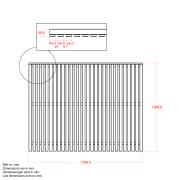 Sendai hegn - 180×140 cm - sort - 17443-15 DETAIL88781
