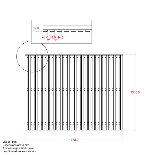 Sendai hegn - 180×140 cm - sort - 17443-15 DETAIL88781