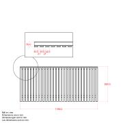 Sendai hegn - 180×80 cm - sort - 17445-15 DETAIL88783