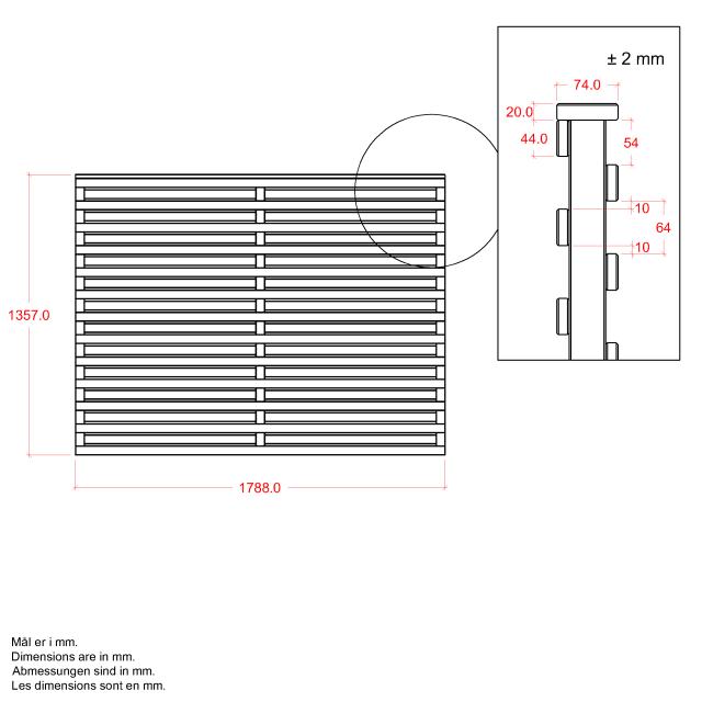 Osaka hegn - 180×136 cm - hvid - 17453-13 DETAIL88807