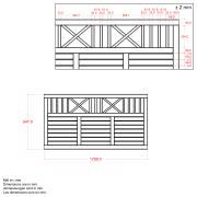 Nostalgi hegn - 180×95 cm - sort - 17635-15 DETAIL88844
