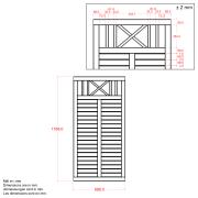Nostalgi hegn - 90×180 cm - sort - 17638-15 DETAIL88840