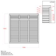 Decora hegn - 180×180 cm - hvid - 17674-13 DETAIL88845