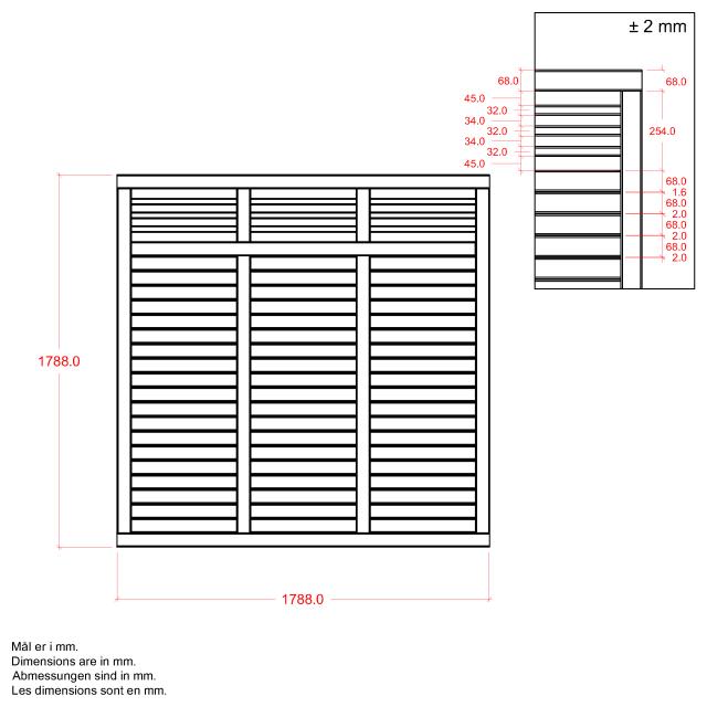 Decora hegn - 180×180 cm - hvid - 17674-13 DETAIL88845