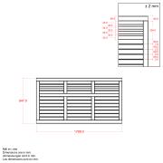 Decora hegn - 180×95 cm - hvid - 17675-13 DETAIL88851