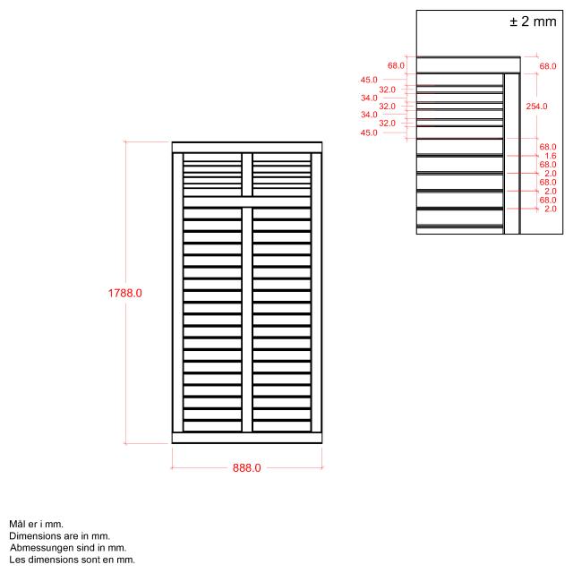 Decora hegn - 90×180 cm - hvid - 17678-13 DETAIL88847