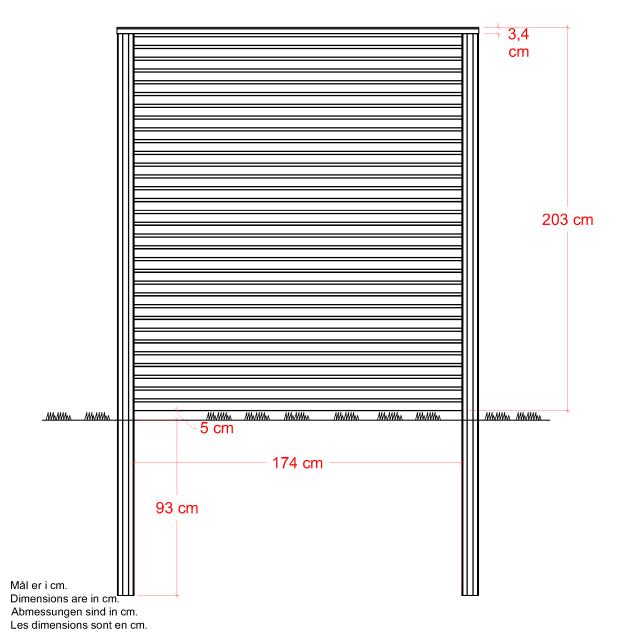 PLUS Plank Profilhegn - 174×203 cm - PEFC