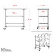Urban Picnic plante/grillbord m/2 hylder – sort/sort stel – 179541-155 DETAIL88014