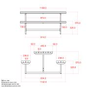 Basic Junior bord/bænkesæt – 118 cm – sort – 185860-15 DETAIL88855