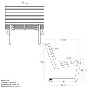 Siesta Living stol – 75 cm – sort – 19652-15 DETAIL87391