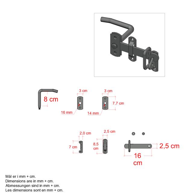 Torverschluß - 16 cm