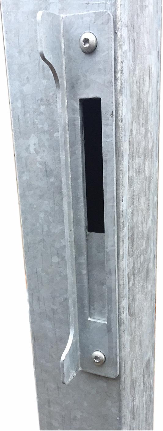 Artura Kompositlåge - 99×135 cm + 16 cm stolper til nedstøbning - højrehængt
