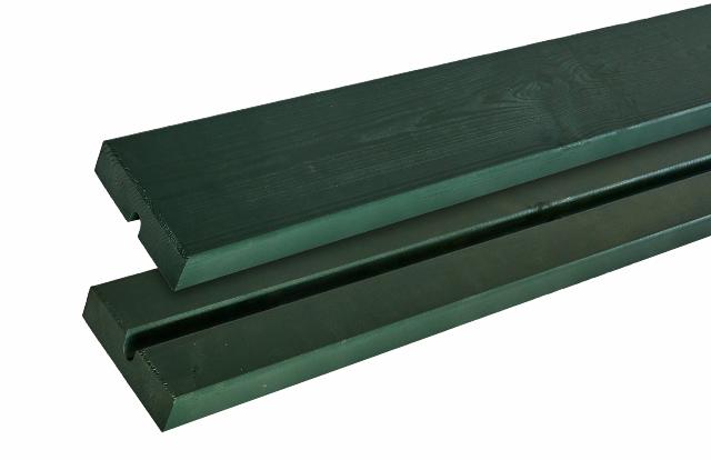 Plankebænk m/ryglæn - 176 cm - Grøn
