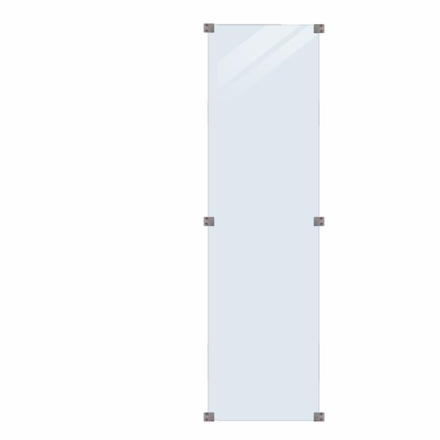 Hærdet Glashegn - Klart - 55,4×176 cm