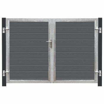 Artura komposit dobbeltlåge 213×135 cm m/gråsorte stolper til nedstøbning