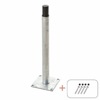 Stolpefod til kompositstolpe m/skruer - til fundament max. hegnshøjde 145 cm