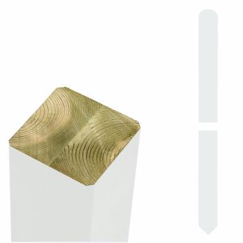 Omlimet stolpe - 7×7×158 cm - m/spids ende