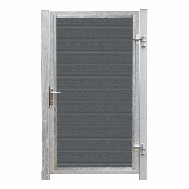 Artura komposit enkeltlåge 115×175 cm højrehængt m/stolper til nedstøbning