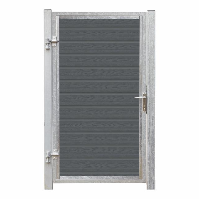 Artura komposit enkeltlåge 115×175 cm venstrehængt m/stolper til nedstøbning