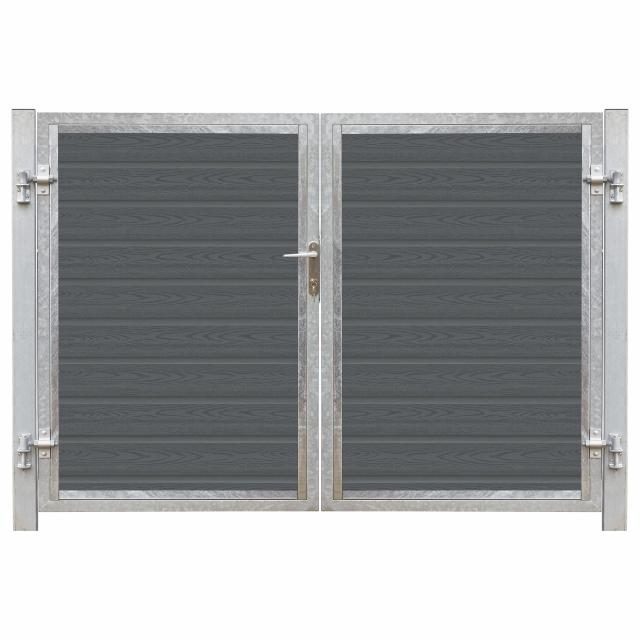 Artura komposit dobbeltlåge 213×135 cm m/stolper til nedstøbning