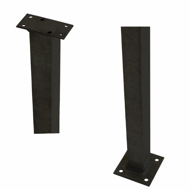 Stahlpfosten mit Fuß für Handlauf - 4,5×4,5×103,3 cm