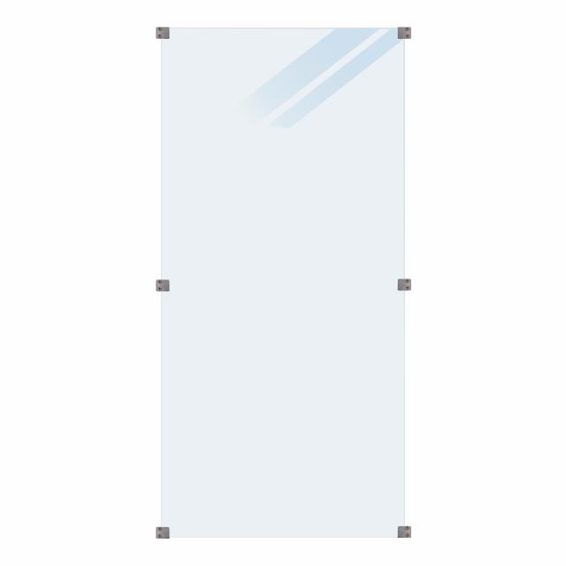 Herdet Glassgjerde - frostet - 90×180 cm