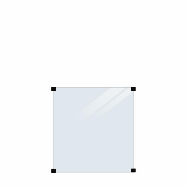 Laminert Glassgjerde - klart - 90×91 cm